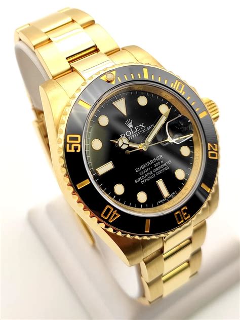 yellow rolex|Rolex yellow submariner.